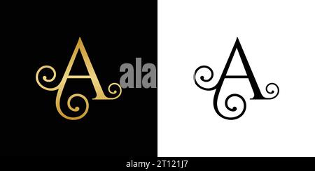 Un logo, Un monogramma, iniziali di Un logo, lettera A, icona, vettore Illustrazione Vettoriale