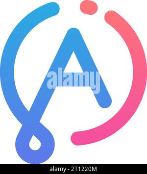 Logo ai, monogramma ai, logo ai iniziale, logo ai lettera, icona, vettore Illustrazione Vettoriale