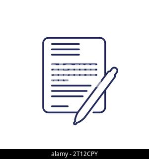 L'icona della riga viene visualizzata in bianco Illustrazione Vettoriale