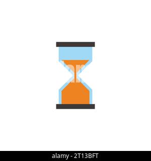 orologio sand colorato e semplice vettore geometrico Illustrazione Vettoriale