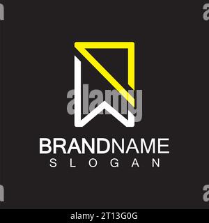 Modello di progettazione del logo SW o WS per lettere alfabetiche Illustrazione Vettoriale