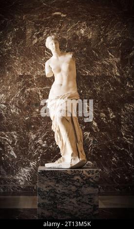 Venere di Milo Louvre. Museo del Louvre, Parigi, Francia. Galleria di sculture del Louvre. Foto Stock