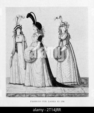 Fashion for Ladies 1795 dal libro ' Jane Austen and Her Times' di Mitton, G. E. (Geraldine Edith); Austen, Jane, 1775-1817 data di pubblicazione 1905 PublisherLondon, Methuen e co Foto Stock