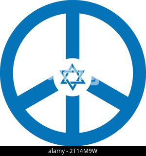 Simbolo di pace di Israele - resta con Israele. Supporto, prega. Illustrazione vettoriale. Illustrazione Vettoriale