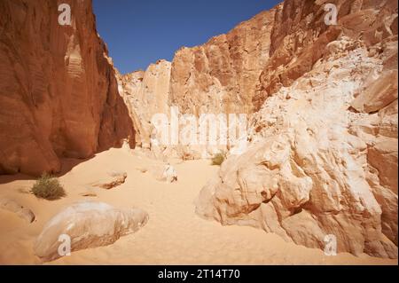 Incredibile White Canyon sulla Penisola del Sinai, Egitto Foto Stock