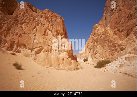 Incredibile White Canyon sulla Penisola del Sinai, Egitto Foto Stock