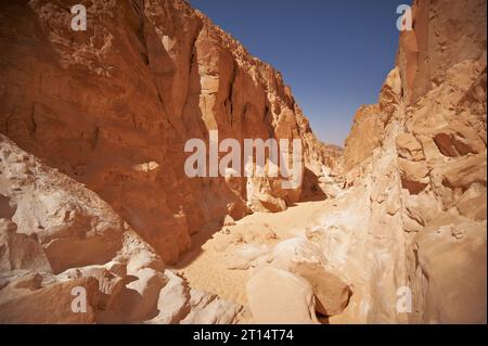 Incredibile White Canyon sulla Penisola del Sinai, Egitto Foto Stock