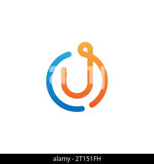 Logo CU, monogramma CU, logo CU iniziale, logo CU lettera, icona, vettore Illustrazione Vettoriale