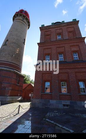 Nuovo faro e Schinkelturm Kap Arkona sull'isola di Rügen nel Mar Baltico Foto Stock