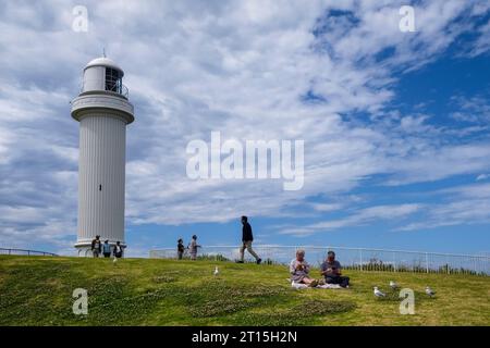 Faro di Flagstaff Point, Wollongong, nuovo Galles del Sud, Australia Foto Stock