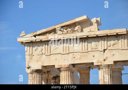 Il Partenone dell'Acropoli di Atene Foto Stock