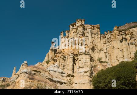 Kula Fairy Chimneys. geoparco mondiale dell'UNESCO. Il primo e unico geoparco della Turchia. Manisa, Turchia Foto Stock