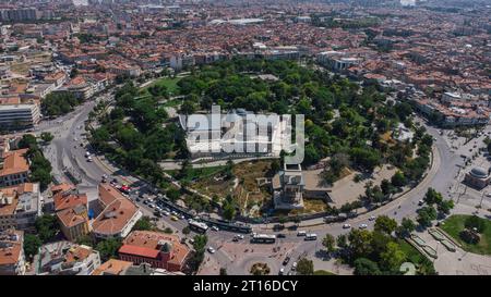 Konya Alaeddin Mosque Drone Images 2023 in Turchia Foto Stock
