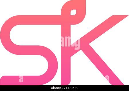 Logo SK, monogramma SK, logo SK iniziale, logo SK lettera, icona, vettore Illustrazione Vettoriale