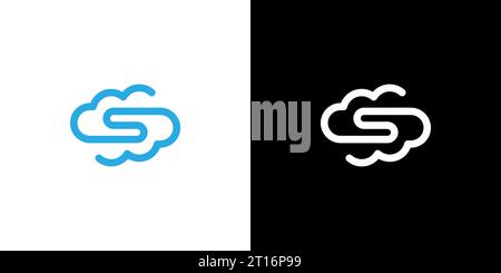 Logo Letter S Cloud, icona, vettore Illustrazione Vettoriale