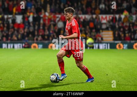 Dan James of Wales in azione durante l'International Friendly Match Wales vs Gibilterra a Stok CAE Ras, Wrexham, Regno Unito, 11 ottobre 2023 (foto di Craig Thomas/News Images) Foto Stock