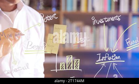 Analisi accurata della situazione attuale per un futuro di successo che può aiutare con il marketing Foto Stock