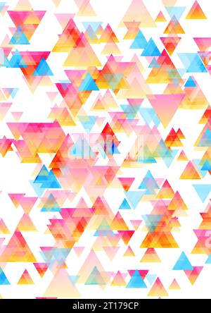 Triangoli pastello colorati tecnologia astratta sfondo a basso poli. Progettazione di volantini vettoriali geometrici Illustrazione Vettoriale