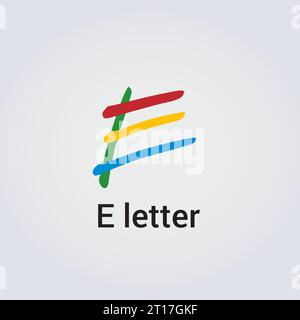 Design a icona a lettera singolo logo isolato Design marchio identità aziendale vari colori modello modificabile monogramma vettoriale emblema illustrazione marchio Illustrazione Vettoriale
