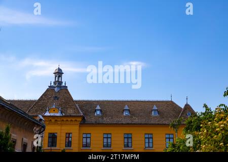 tetto di un vecchio edificio nel sombor Foto Stock