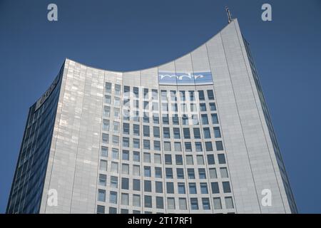 MDR, City-Hochhaus, Augustplatz, Lipsia, Sachsen, Deutschland Foto Stock