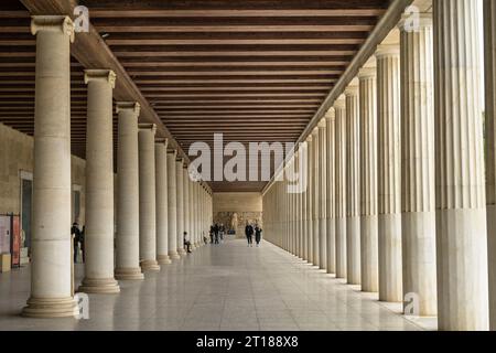 Wandelhalle Stoa des Attalos, Athener Agora, Athen, Griechenland Foto Stock