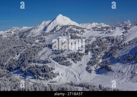 Mont de Grange, Chatel, Wintersportgebiet Portes du Soleil, alta Savoia, Frankreich Foto Stock