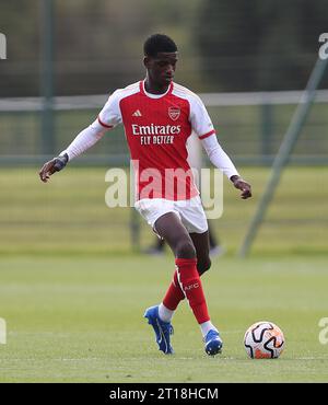 Ayden Heaven of Arsenal U18s. - Chelsea U18 contro Arsenal U18, U18 Premier League, Chelsea Training Ground, Surrey, Regno Unito. - 30 settembre 2023. Solo per uso editoriale - si applicano le restrizioni DataCo Foto Stock