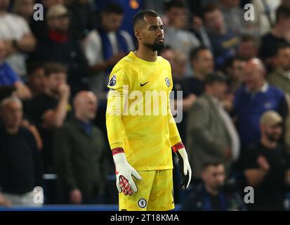 Robert Sanchez di Chelsea. - Chelsea contro Luton Town, Premier League, Stamford Bridge Stadium, Londra, Regno Unito - 25 agosto 2023. Solo per uso editoriale - si applicano le restrizioni DataCo Foto Stock