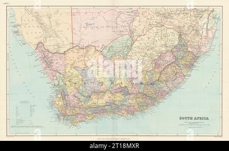 Cape Colony, Natal e Orange River Colony. Sud Africa 44x70 cm STANFORD 1894 mappa Foto Stock