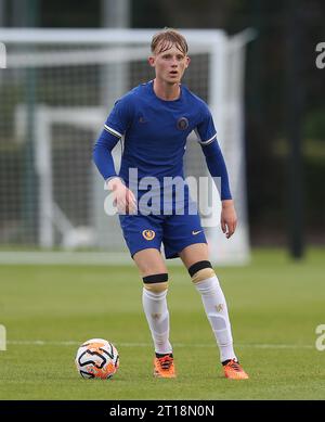 Billy Gee di Chelsea U21. Chelsea U21 contro Brentford B, amichevole pre-stagione, campo di allenamento Chelsea FC Cobham, Surrey. - 1 agosto 2023. Solo per uso editoriale - si applicano le restrizioni DataCo. Foto Stock