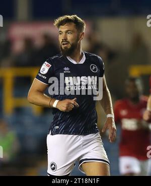 Tom Bradshaw di Millwall. - Millwall contro Charlton Athletic, Pre Season Friendly, The New Den Stadium, Londra, Regno Unito - 25 luglio 2023. Solo per uso editoriale - si applicano le restrizioni DataCo Foto Stock