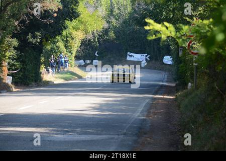 Pesaro , Italia - 06 ott 2023 : Fiat 131 Abarth Rally edizione, sprint race a san bartolo pesaro Foto Stock