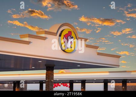 Temple, Texas - 21 settembre 2023: Buc-ee's è una famosa catena di negozi e stazioni di servizio con sede in Texas Foto Stock