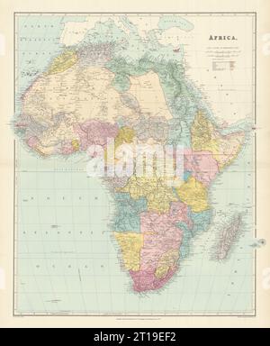 Africa. Area di libero scambio del Congo. British South Africa Company. Mappa DI STANFORD 1894 Foto Stock