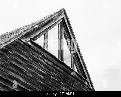 Black and White, The Cross Barn at Odiham, Odiham, Hampshire, Inghilterra, Regno Unito, GB. Foto Stock