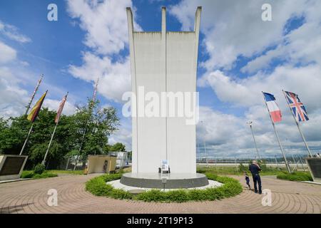 Luftbrückendenkmal, Flughafen, Francoforte sul meno, Hessen, Germania Foto Stock