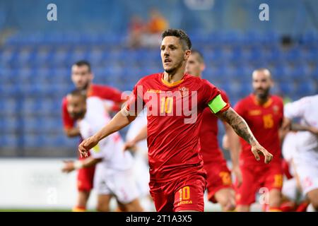 Podgorica, Montenegro, 12.10.23, ottobre 2023, partita amichevole di calcio tra Montenegro e Libano, credito: Stefan Ivanovic/Alamy Live News Foto Stock