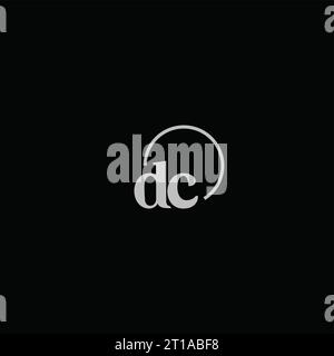 Idee di design monogramma logo DC Initials Illustrazione Vettoriale