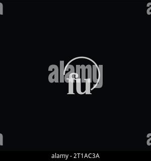 Iniziali FU logo monogramma idee di design Illustrazione Vettoriale