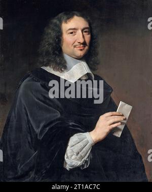 JEAN-BAPTISTE COLBERT (1619-1683) statista francese sotto Luigi XIV in un ritratto del 1665 Foto Stock