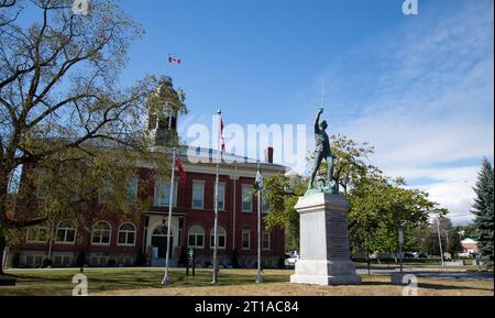 Salmone Run nel fiume Ganaraska. Port Hope, AVANTI. Canada Foto Stock