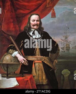 MICHIEL de RUYTER (1607-1676) ammiraglio olandese nel 1667 da Ferdinand Bol Foto Stock