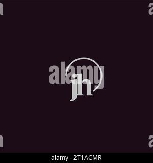 Idee di design monogramma logo JH Initials Illustrazione Vettoriale