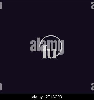 Iniziali IU logo monogramma idee di progettazione Illustrazione Vettoriale