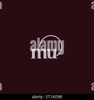 Iniziali MU logo monogramma idee di design Illustrazione Vettoriale