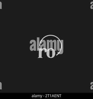 Idee di design monogramma logo iniziali RO Illustrazione Vettoriale