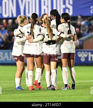 Walton Hall Park, Liverpool, Merseyside, Inghilterra. 11 ottobre 2023. Khadija Shaw #21 di Manchester City Women celebra il suo obiettivo durante Everton Women V Manchester City Women nella fa Women's Continental Tyres League Cup Group B. (immagine di credito: ©Cody Froggatt/Alamy Live News) Foto Stock