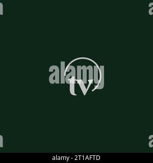 Iniziali TV logo monogramma idee di design Illustrazione Vettoriale