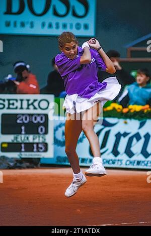 Monica Seles (YUG) al French Open Tennis 1989. Foto Stock